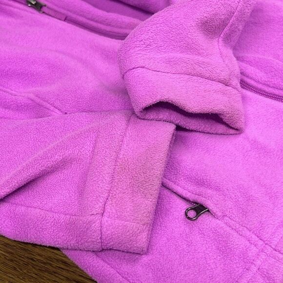 Columbia Jacket Girls Large 14/16 Fleece Full Zip Long Sleeve‎ Pockets Pink READ - Picture 2 of 7